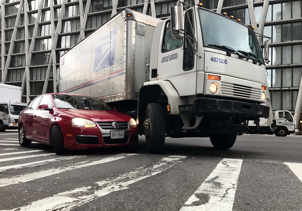 car and truck accident